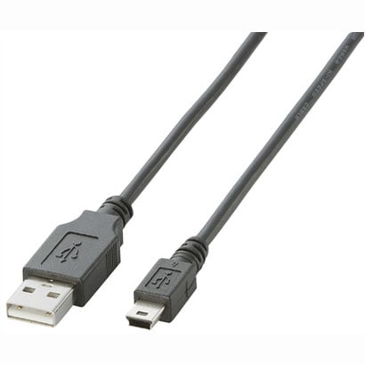 USBケーブル A-miniBタイプ 2m ブラック U2C-M20BK