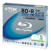 録画用BD-R追記型 1-2倍速 片面1層 25GB インクジェットプリンタ対応 5枚 BRV25PWA5K