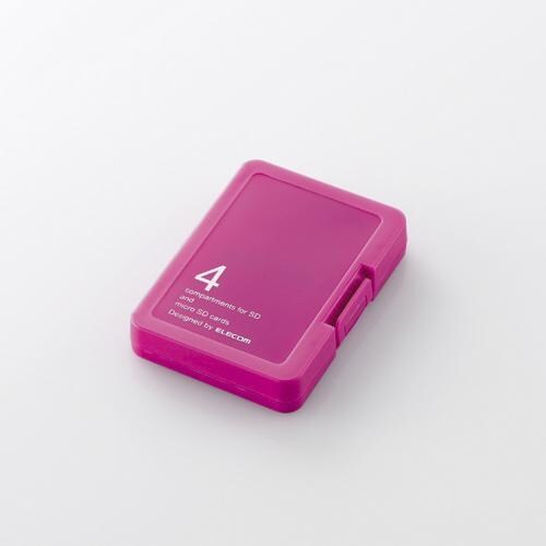 メモリカードケース SD/microSD プラスチックタイプ バタフライピンク CMC-SDCPPPN