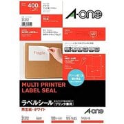 マルチプリンタラベル マット紙 再生紙タイプ A4 4面 100シート 31312