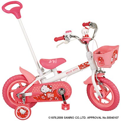 幼児用自転車（12型・押手棒付） ハローキティ 12D 1320