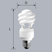 電球形蛍光灯 スパイラルピカファン プラス E26口金 3波長形昼光色 D15形（12W） 2個入 EFD15ED12EB2P