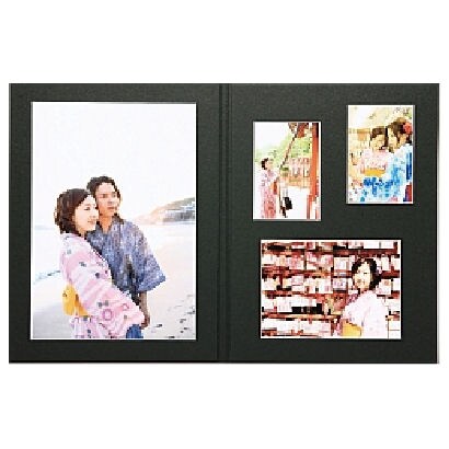 写真台紙アレンジュ A4/L-2+2L レザーブラック