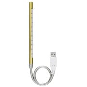 USB接続 アルミボディ フレキシブルアーム採用10LEDライト ゴールド GH-LED10FLG