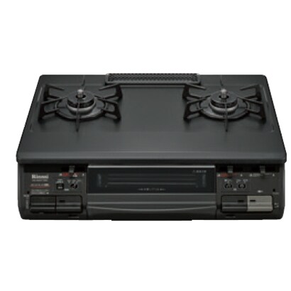 ガステーブル（都市ガス13A用 右強火タイプ） フッ素コート KGE-M660FTS(BK)R/13A