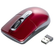 無線(2.4GHz)レーザー式マウス 横スクロールタイプ 5ボタン レッド BSMLW04RD