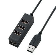 USBハブ 4ポート バスパワー専用 0.3m ブラック U2H-TZ403BBK