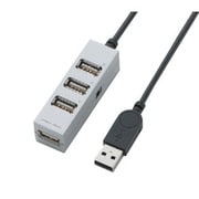 USBハブ 4ポート セルフパワー/バスパワー両用 1.0m シルバー U2H-TZ410SSV