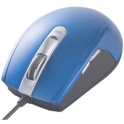 USB接続 有線レーザー式マウス Mサイズ 5ボタン ブルー BSMLU02MBL