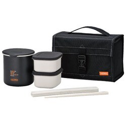 THERMOS(サーモス)保温弁当箱 弁当箱セット ブラック 黒 保温弁当箱 THERMOS(サーモス) ランチボックス 【通販モノタロウ】