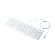 メンブレン式キーボード 112キー USB ホワイト TK-FCM007WH
