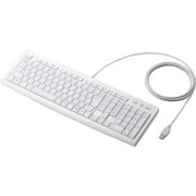 メンブレン式キーボード 112キー USB ロングケーブルホワイト TK-FCM009WH
