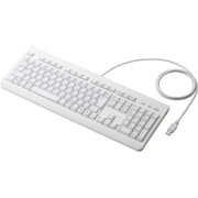 メンブレン式キーボード 109キー USB HUB付 ホワイト TK-FCM010WH