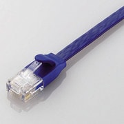 LANケーブル CAT6A フラット より線 ブルーメタリック 0.3m LD-GFA/BM03