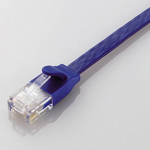 LANケーブル CAT6A フラット より線 ブルーメタリック 15m LD-GFA/BM15