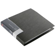 CD/DVDファイル ブックタイプ 12枚収納 ブラック BSCD01F12BK