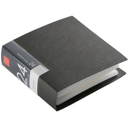 CD/DVDファイル ブックタイプ 24枚収納 ブラック BSCD01F24BK