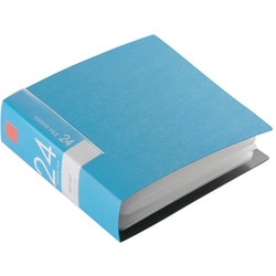 CD/DVDファイル ブックタイプ 24枚収納 ブルー BSCD01F24BL