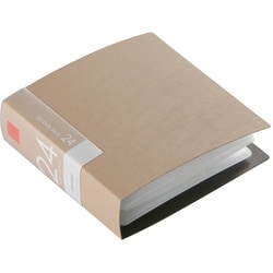 CD/DVDファイル ブックタイプ 24枚収納 ベージュ BSCD01F24BG