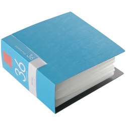 CD/DVDファイル ブックタイプ 36枚収納 ブルー BSCD01F36BL