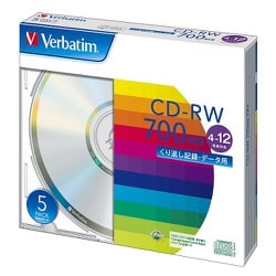 データ用CD-RW 700MB 12倍速対応 5枚 SW80EU5V1