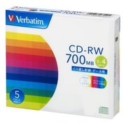 データ用CD-RW 700MB 4倍速対応 インクジェット対応 5枚 SW80QP5V1