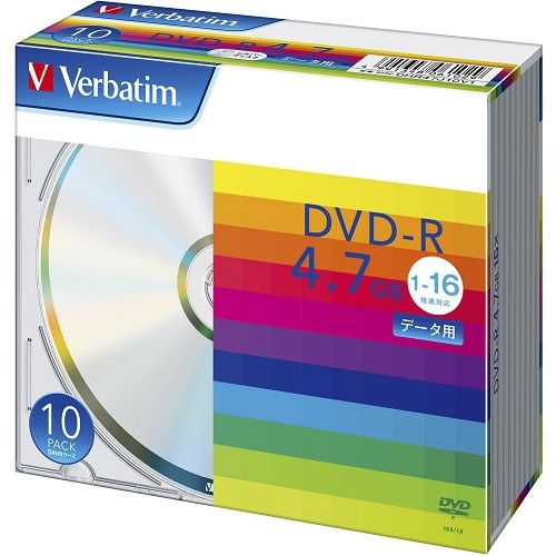 データ用DVD-R 4.7GB 1-16倍速対応 10枚 DHR47J10V1