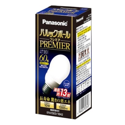 電球形蛍光灯 パルックボールプレミア E26口金 クール色（3波長形昼光色） A15形（10W） EFA15ED10H2