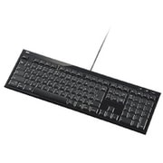 USB接続 スリムタイプフルキーボード アプリケーションキー搭載 クリアブラック Mac用 SKB-MAC2BK