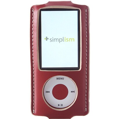 第5世代 iPod nano用 シンプルレザーケース ディープレッド TR-LCSMNN5-DR