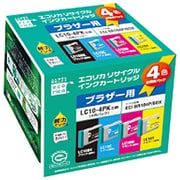 互換リサイクルインクカートリッジ ブラザー LC10-4PK 4色パック ECI-BR104P/BOX