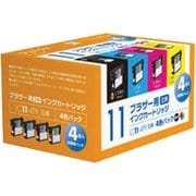 互換インクカートリッジ ブラザー LC11-4PK 4色パック(ブラック/シアン/マゼンタ/イエロー) PLE-BR114P