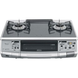 未使用品 東京ガス ガスコンロ 16年製 RN-TN2F-H5CCR 都市ガス ガステーブル ２口水無片面グリル｜キッチン、食卓
