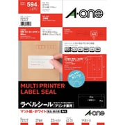 ラベルシール［プリンタ兼用］ マット紙・ホワイト A4 27面 四辺余白付 角丸 22シート(594片) 72227