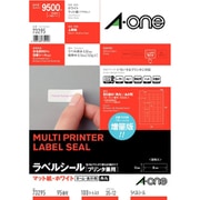 73295 [ラベルシール［プリンタ兼用］ マット紙・ホワイト A4 95面 四辺余白付 角丸 100シート(9,500片)]