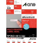 ラベルシール マット紙・ホワイト A4 125面 四辺余白付角丸 10シート(1,250片) 72125