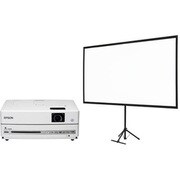 ホームプロジェクター DVD一体型 2500lm ドリーミオ スクリーンセット DivX (ディビックス) 対応 EH-DM30S