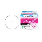音楽用CD-R 80分 インクジェットプリンター対応 ホワイトディスク 10枚 CD-A80EW10