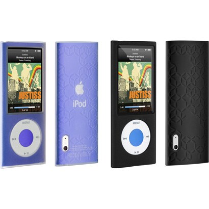 第5世代 iPod nano用 シリコンケース Jam Jacket Grafik DEBOSS2pac ブラック＆クリア 2個入 DLA69080/17