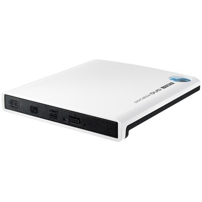 USB2.0接続 ポータブルDVDドライブ ホワイト DVRP-U8SLE