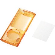 第5世代 iPod nano用 ハードケース クリアタイプ(液晶保護フィルム付) オレンジ AVA-N09PCDR