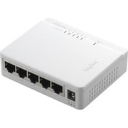 ギガビットイーサネット対応スイッチングハブ 5ポート ホワイト LAN-GSW05/PAW