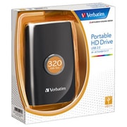 USB接続 ポータブルHDD 320GB ブラック HDPU320GVZ