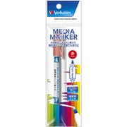 ディスク専用マーカー 油性 赤 1本 細/極細 MEDIAMARKER(メディアマーカー) MKFF1VR180