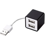 USB2.0ハブ キューブ バスパワー 4ポート 5cm ブラック U2H-CU4BBK