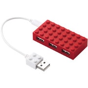 USB2.0ハブ ToyBrick（トイブリック） バスパワー 4ポート 0.1m レッド U2H-BL4BRD