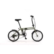 折りたたみ自転車 18型 外装6段変速 マットグリーン HUMMER FDB186