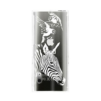 第5世代 iPod nano専用 クリアジャケットセット 絶滅危惧種コレクション クロボタンインコ＆ケープヤマシマウマ EIAP02AE