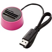 マグネット付 SD+MS+XD対応 カードリーダライタ ピンク MR-C20PN