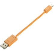 USB2.0ケーブル(miniB) フレキシブルタイプ 0.1m オレンジ BSUAMBG201OR